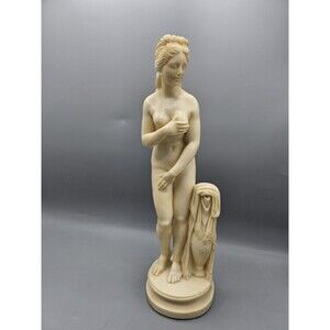 Vtg Female Figure A.Santini Nude Sculpture Italy Naked Lady Woman Statue 11.5"